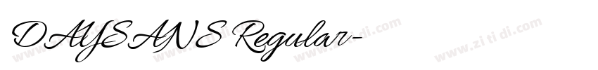 DAYSANS Regular字体转换